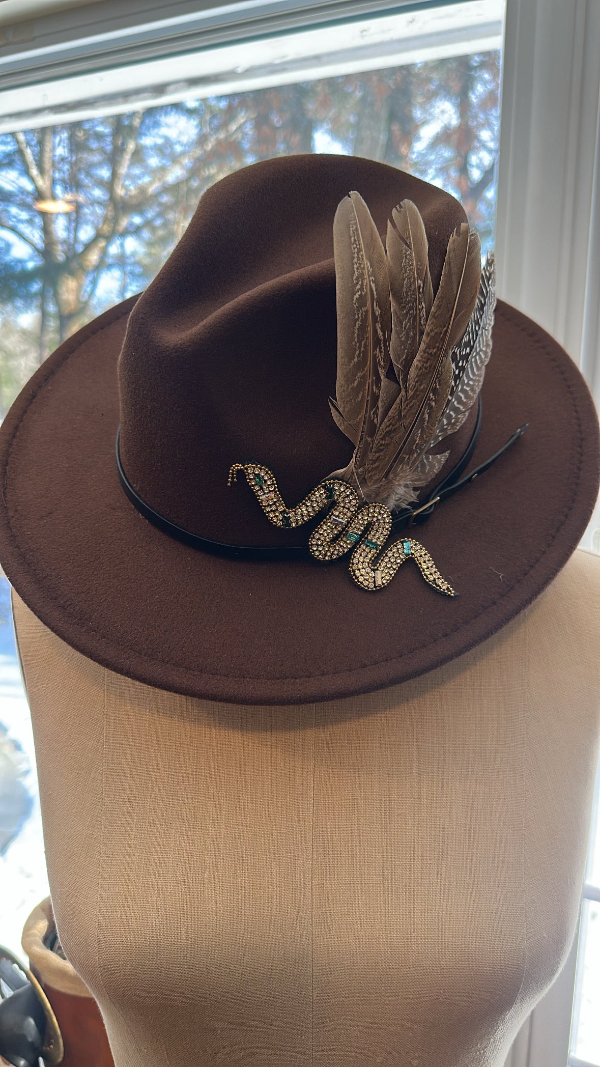 Chocolate Brown Statement Hat