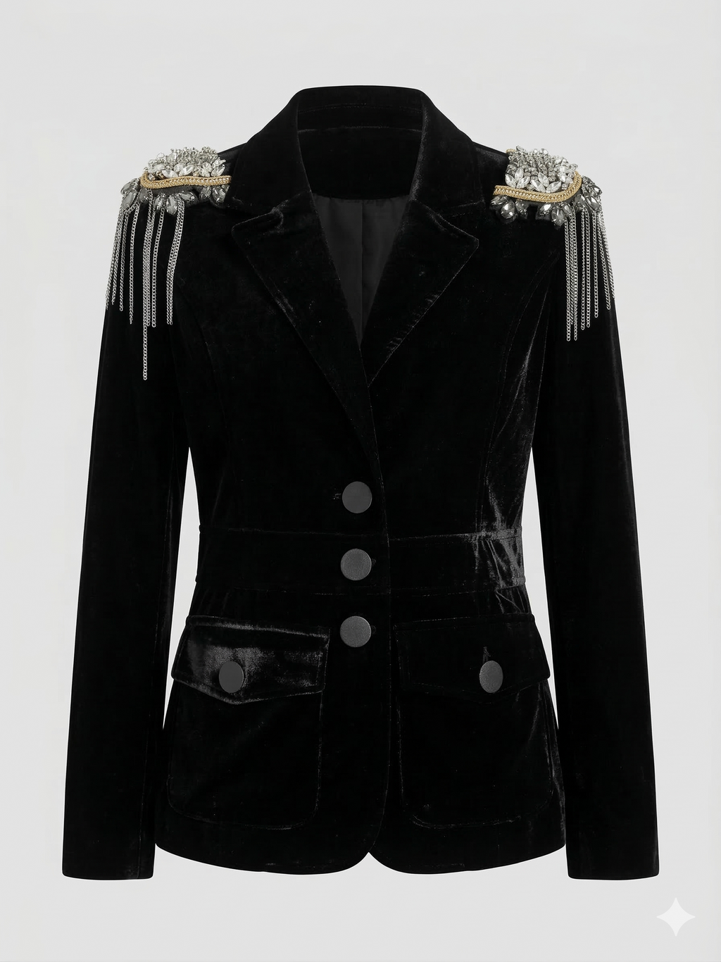 JOIE Black Velvet Statement Blazer