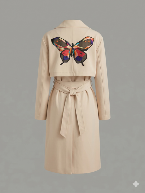 Butterfly Statement Trench Coat