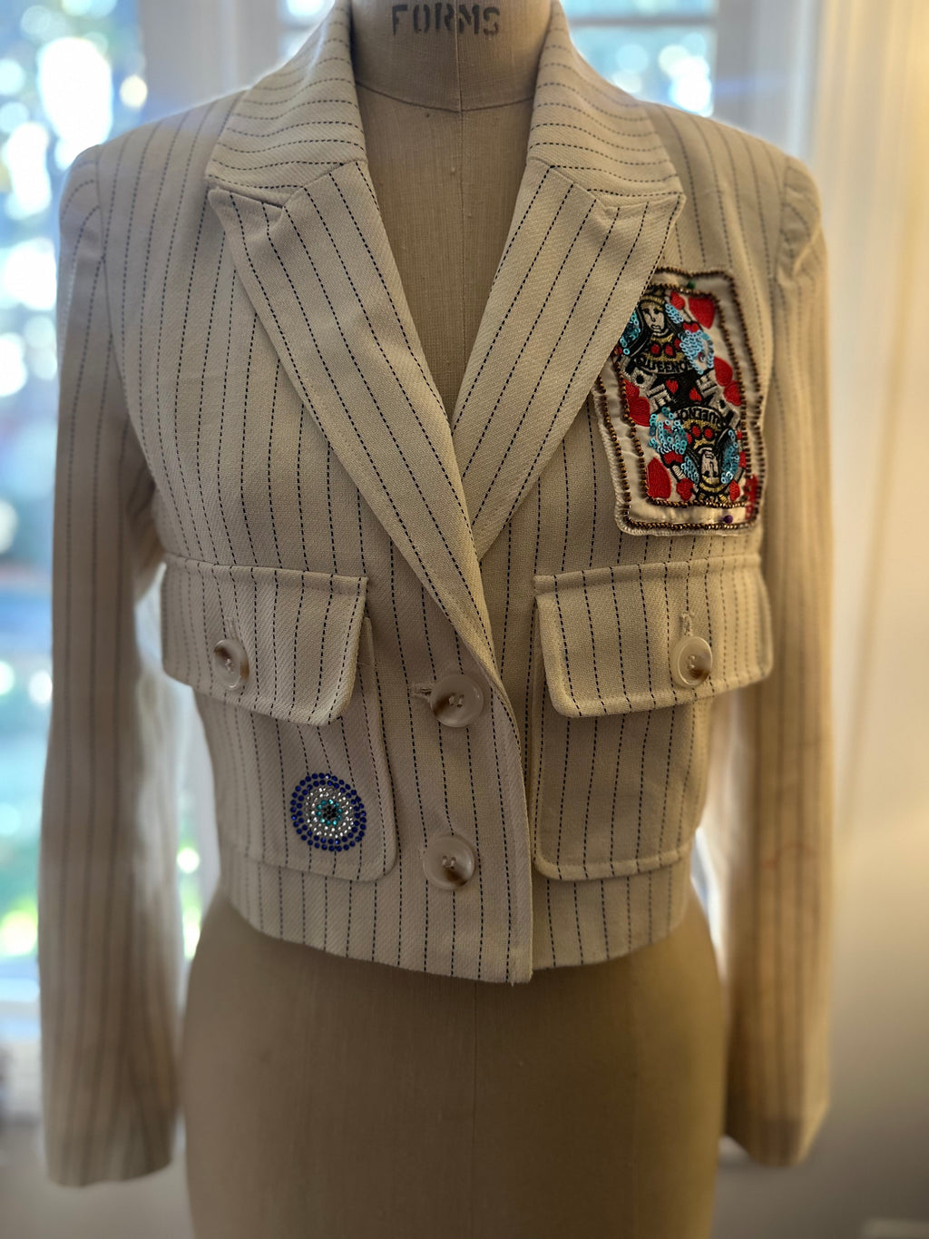 “Queen’s Eye” Pinstripe Blazer