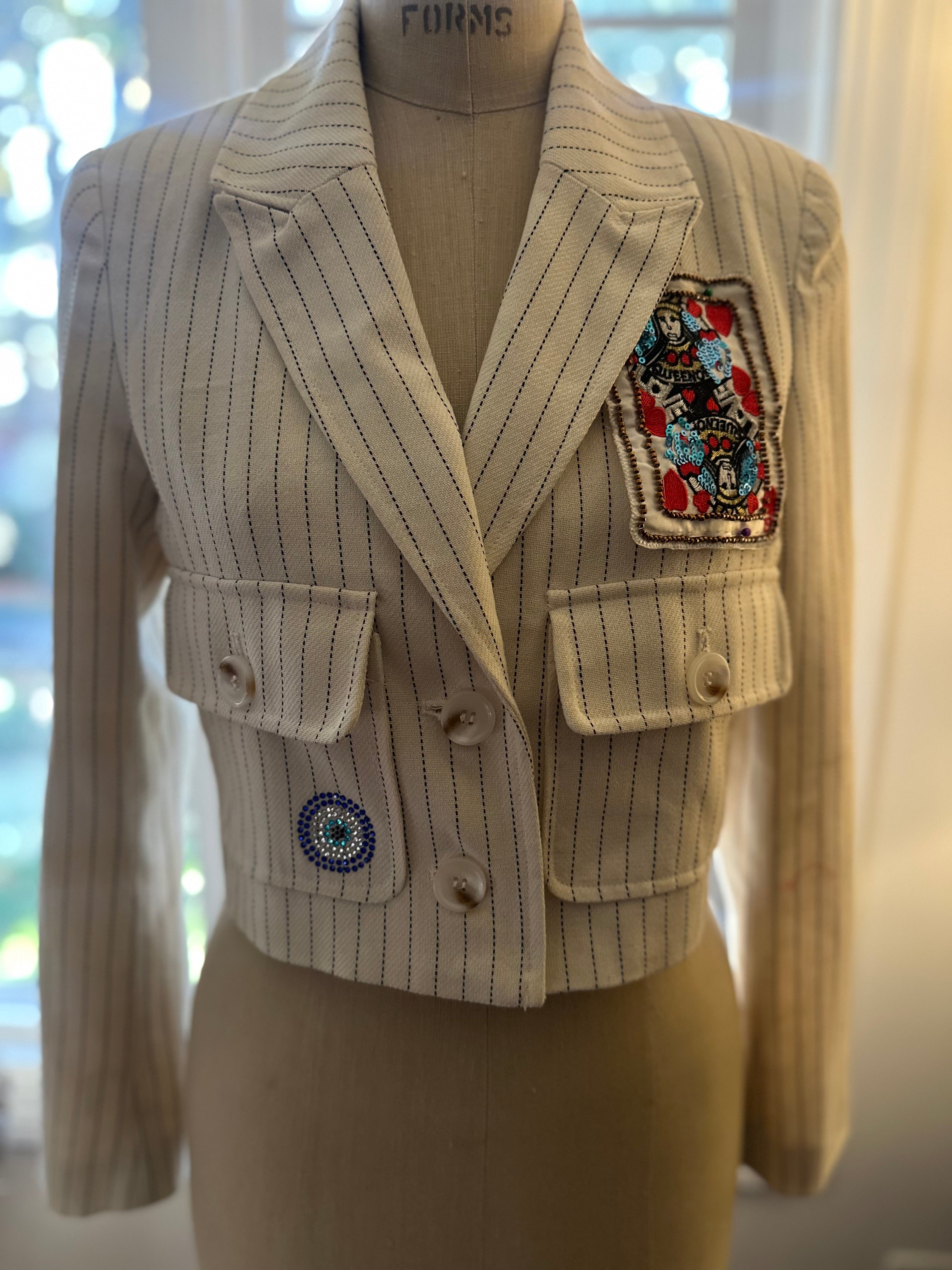 “Queen’s Eye” Pinstripe Blazer