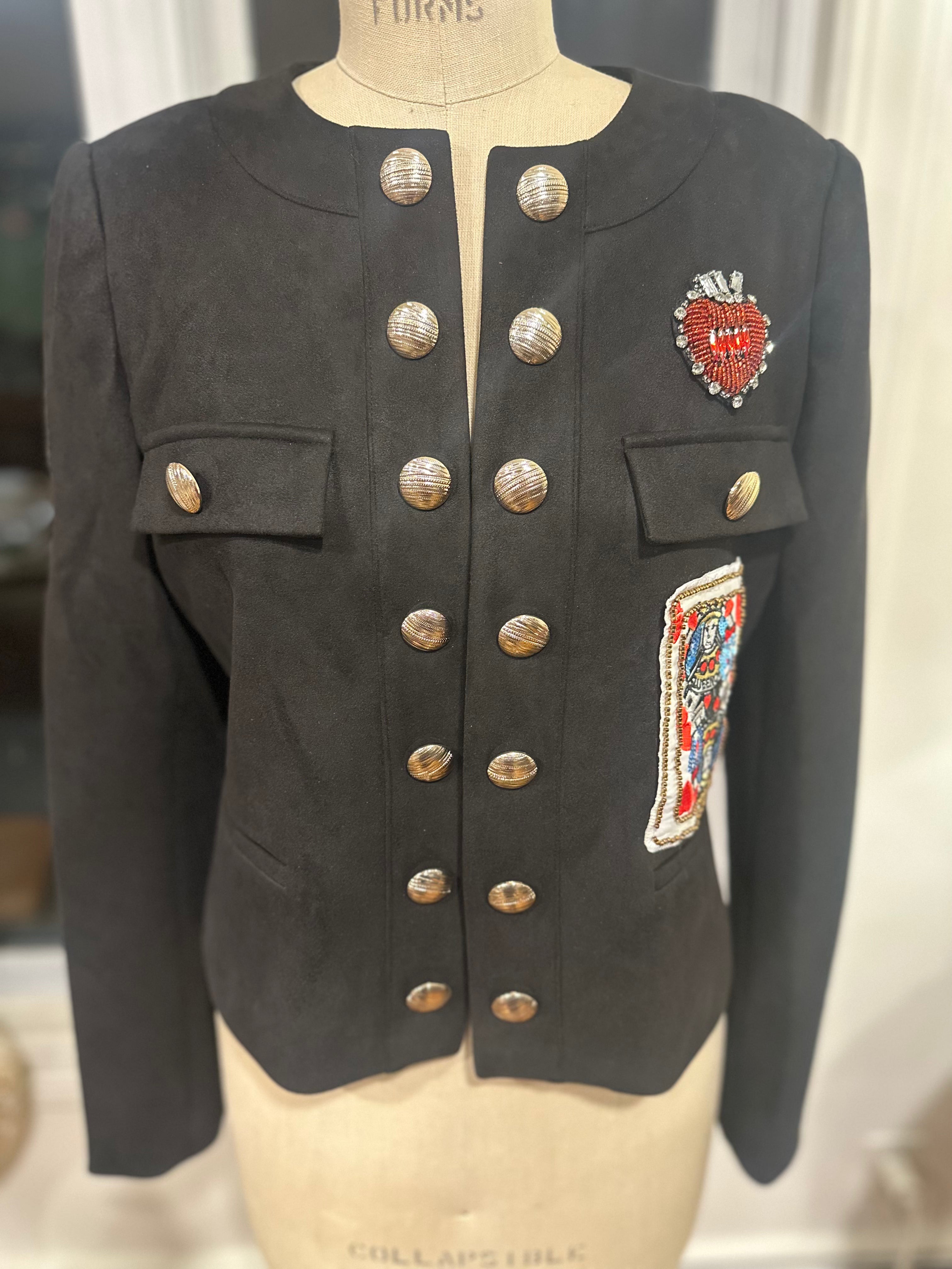 JASON WU Embellished Military Short Blazer