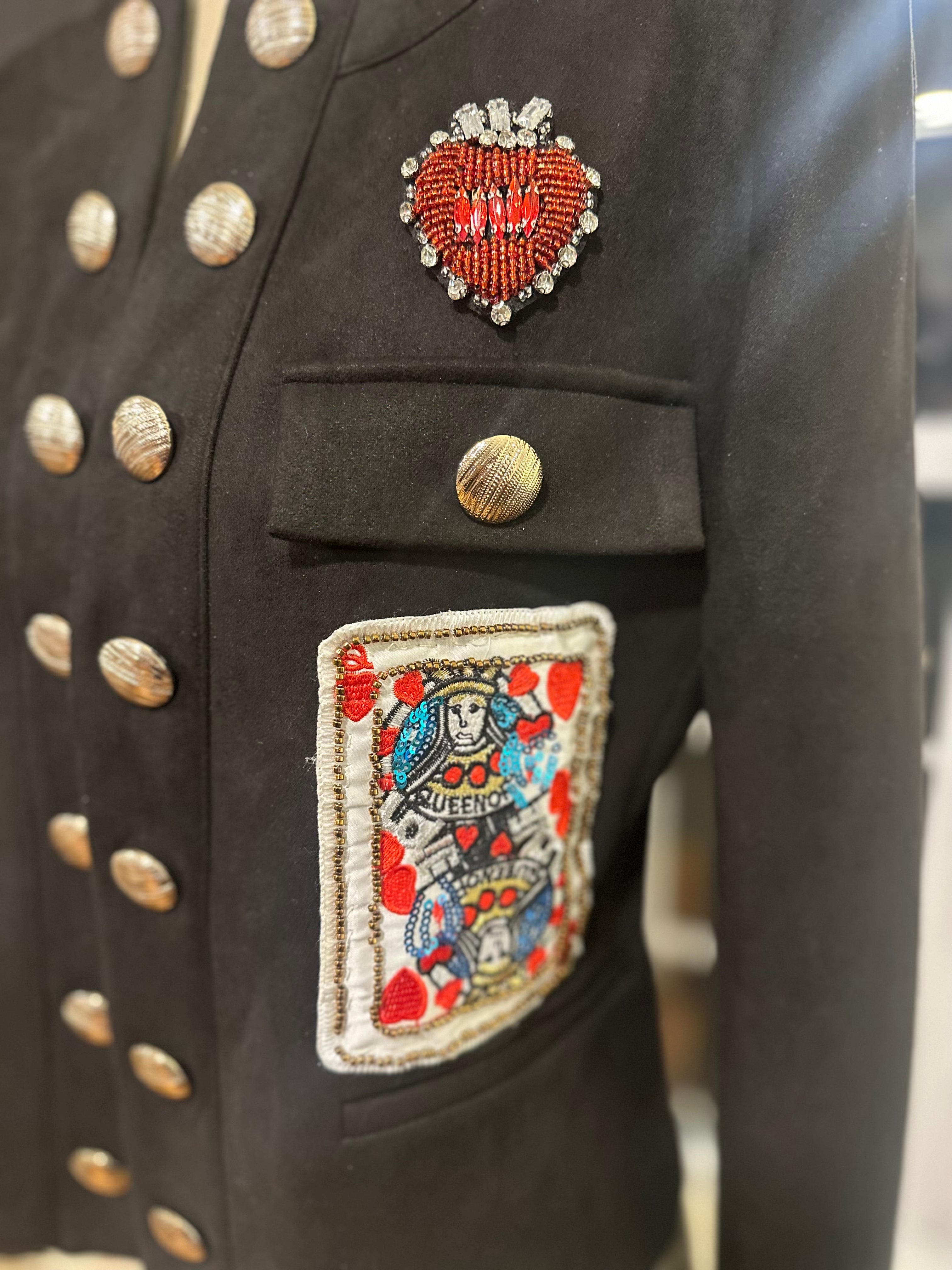 JASON WU Embellished Military Short Blazer