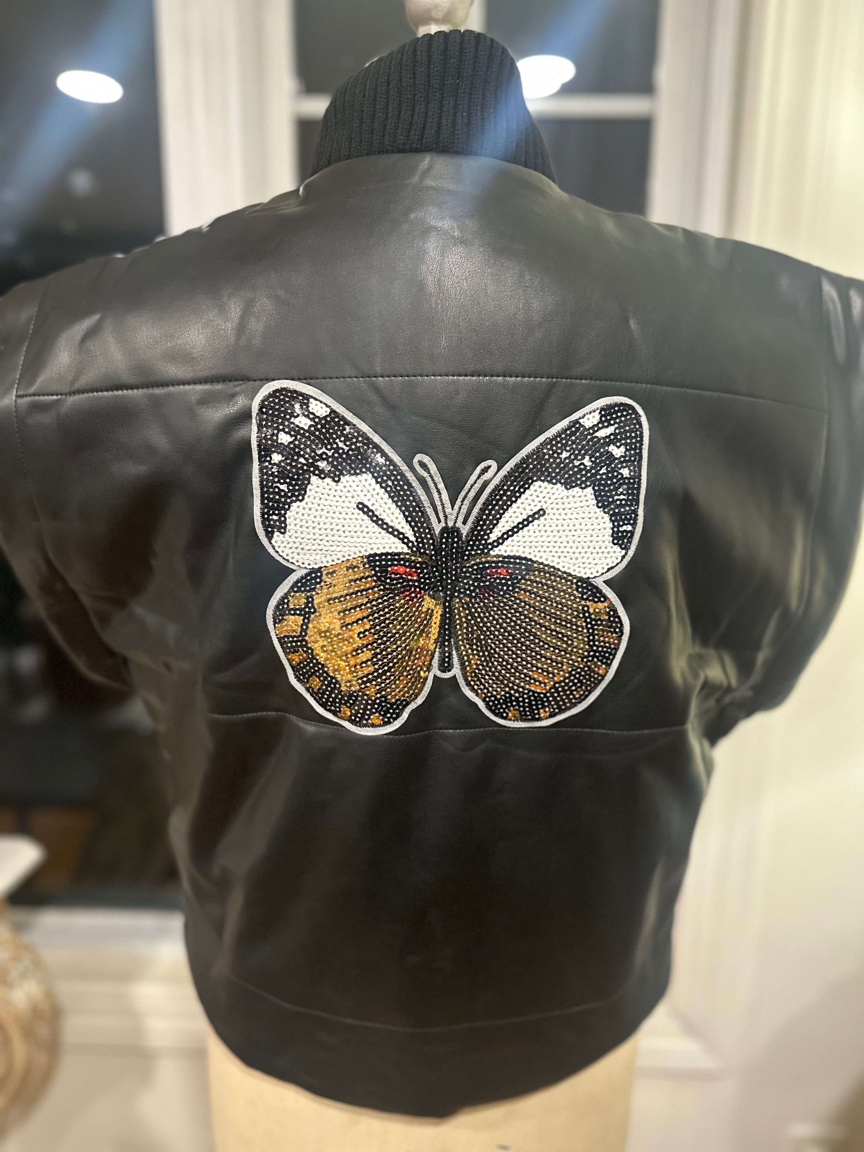 Truth Black Leather Women's Vest with Embroidered Patch