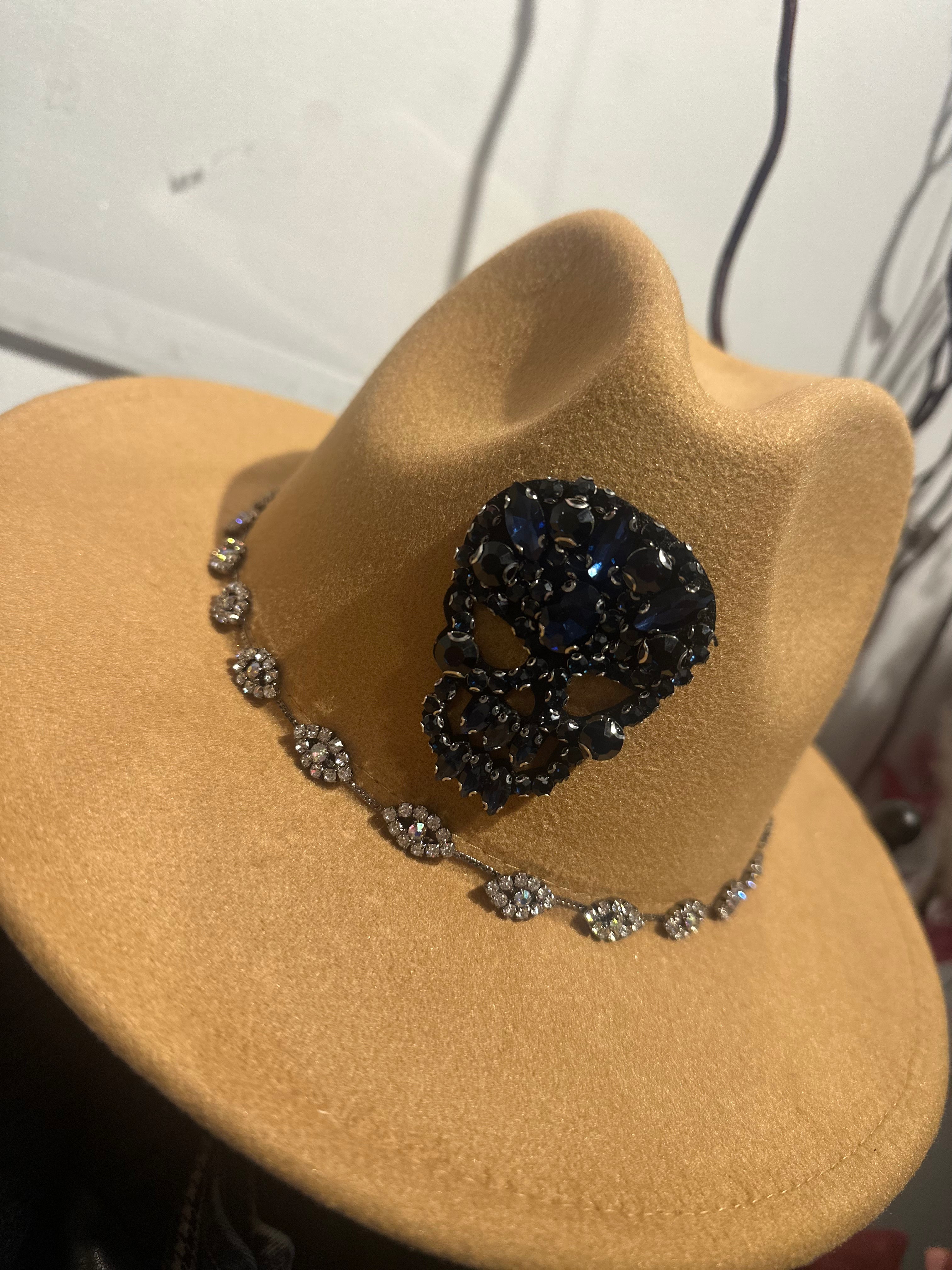Skull Statement Hat - Camel