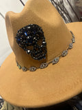 Skull Statement Hat - Camel