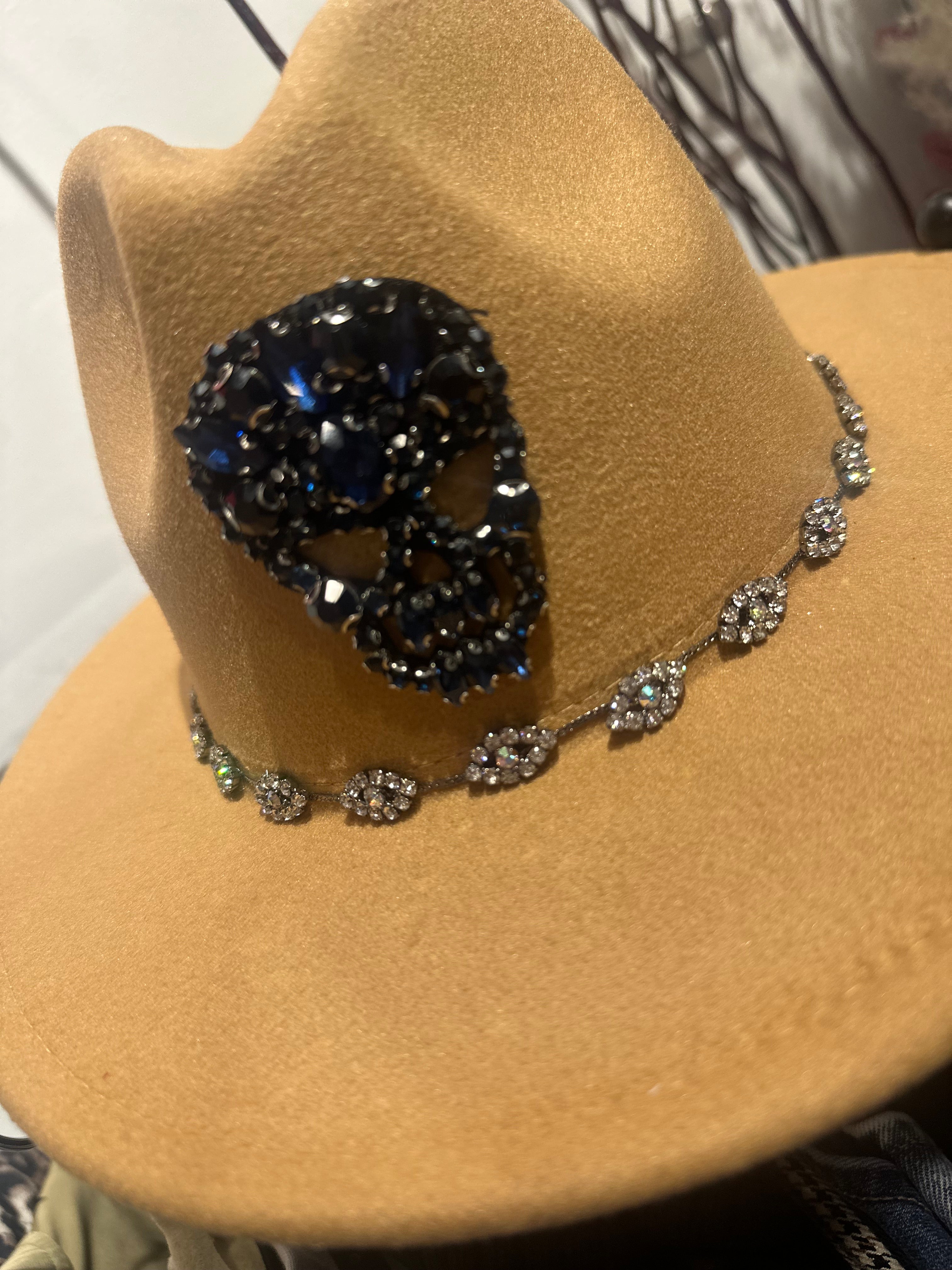 Skull Statement Hat - Camel