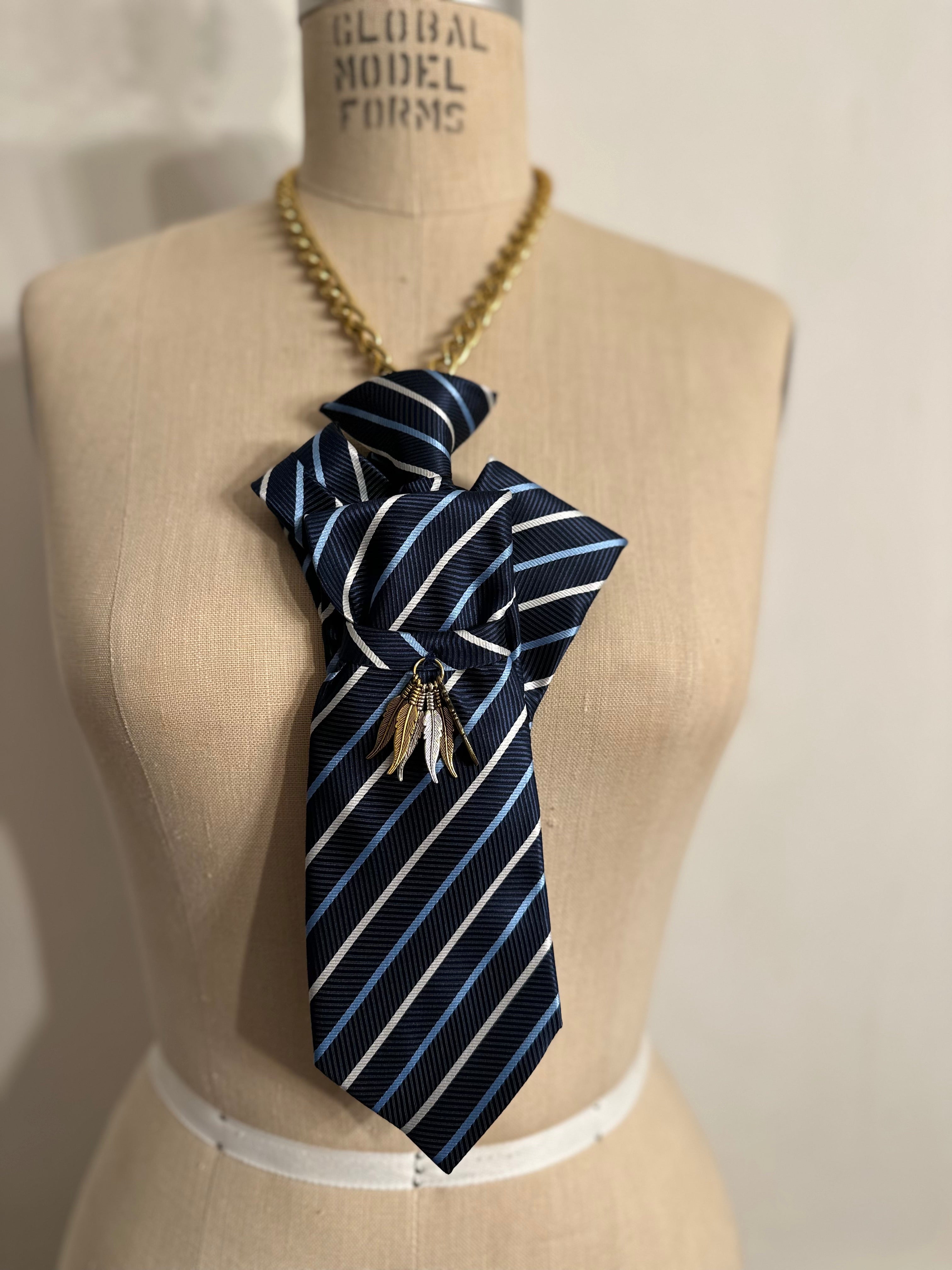 “Midnight Scholar” Statement Tie Necklace
