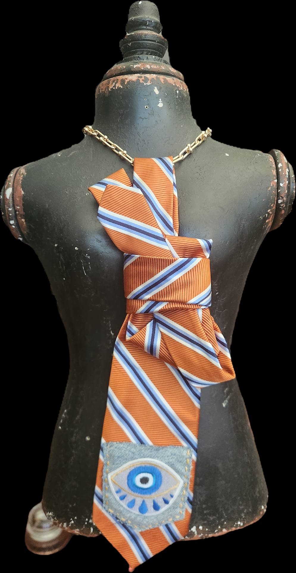 Terracotta Evil Eye Necktie